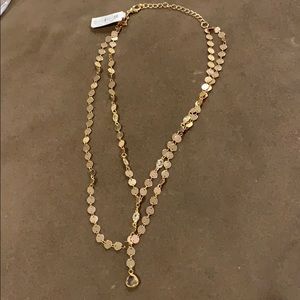 Panacea gold disc necklace